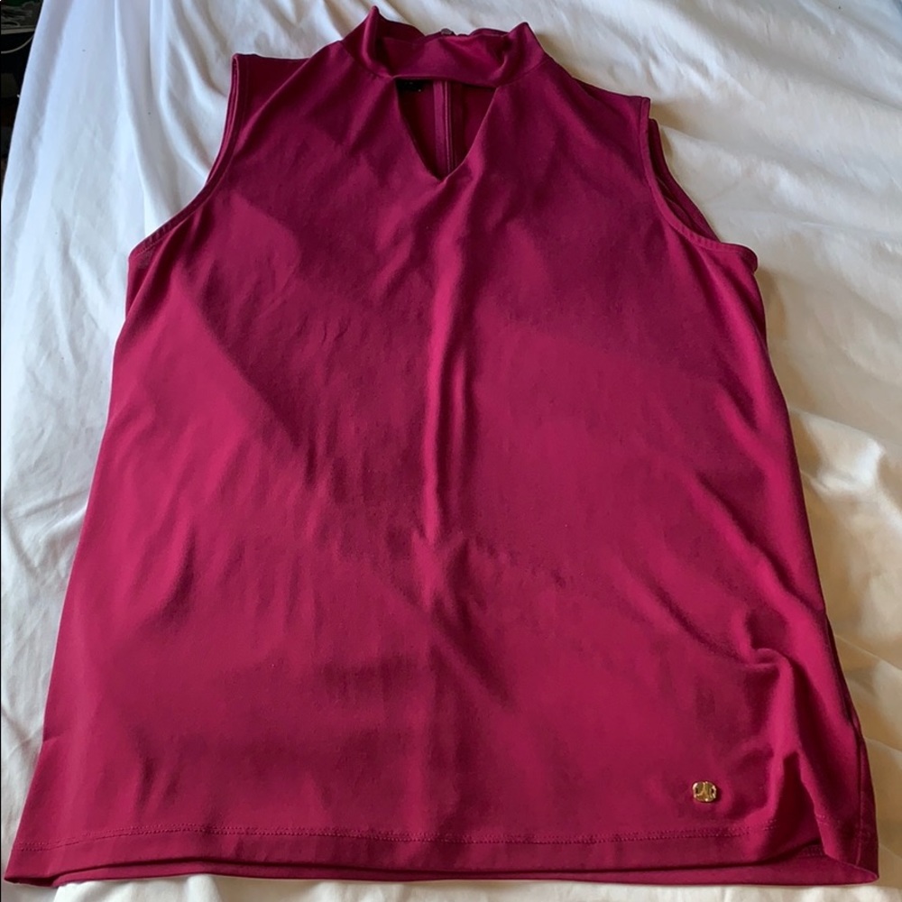 Purple key hole tank top